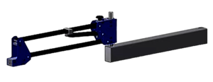 Multidirektionaler Bahco Gelenkarm PS-150 aus Stahl und Aluminium mit Gasdruckfedern zur platzsparenden Montage auf Werkbänken bis 150 Nm.