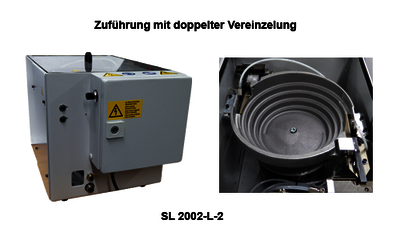 Das automatische Schraubenzuführgerät SL 2002-L-2 für die hocheffiziente Zuführung mit doppelter Vereinzelung in der Automation