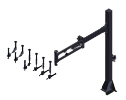 Robuster Bahco Industrie-Klapparm der Serie PS-150 oder PS-300 mit pneumatischem Ausgleich für Werkzeuge bis 30 kg.