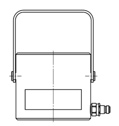 Technische Zeichnung der Hydraulikzylinder Typen CLF670-45, CLF1000-40 und CLF1100-40
