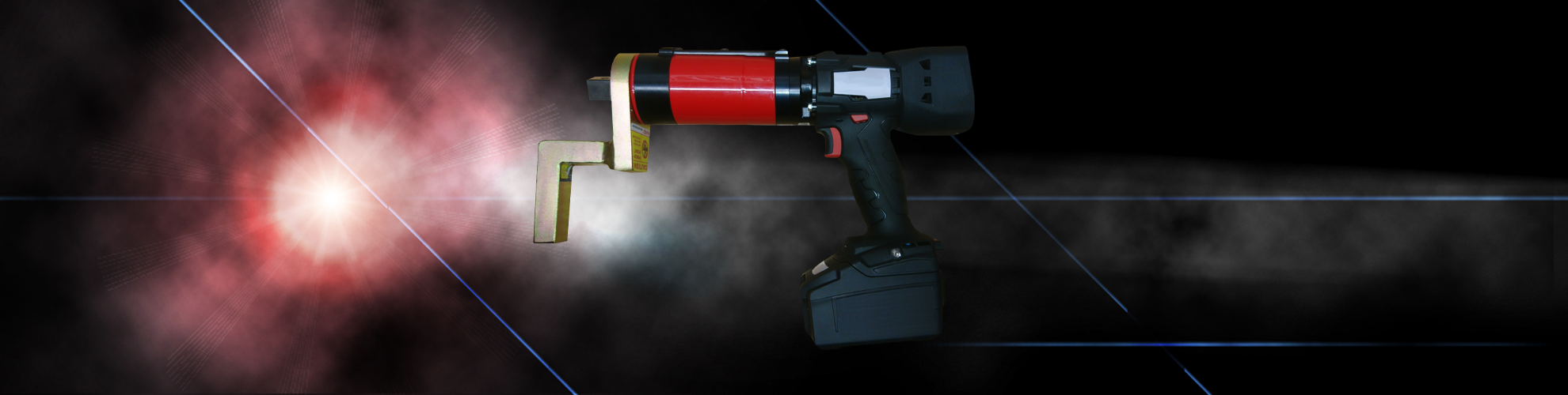 Produktansicht des Akku-Drehmomentschraubers MAD-S mit Drehmomentsensor am Getriebeausgang.