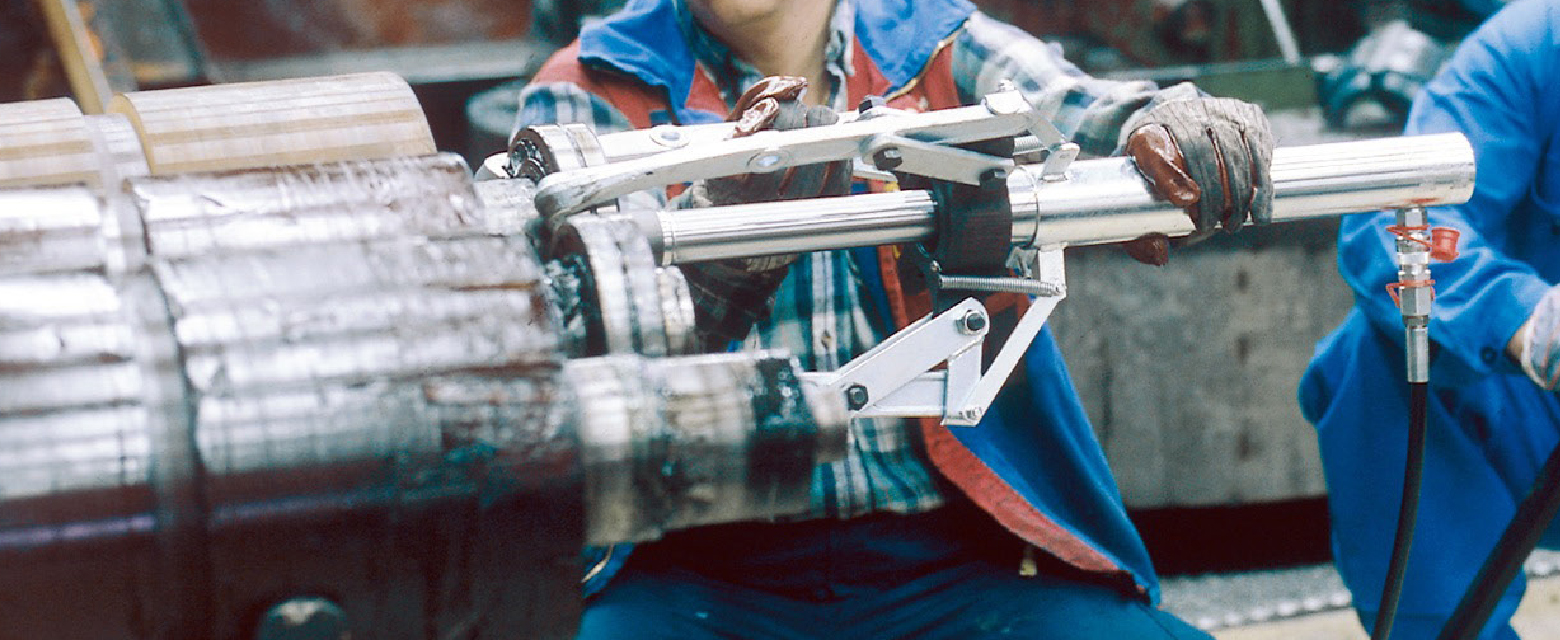 Beispiel für ein Abziehvorgang mit einem hydraulischem Abzieher