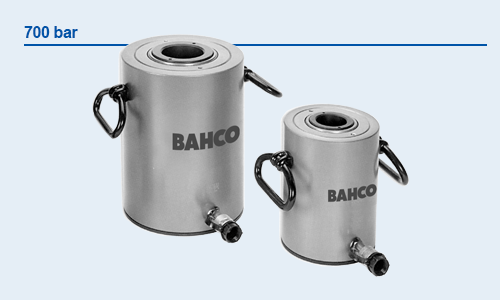 Bahco Aluminium-Hohlkolbenzylinder LHAF Serie 22 bis 150 Tonnen mit 700 bar Betriebsdruck